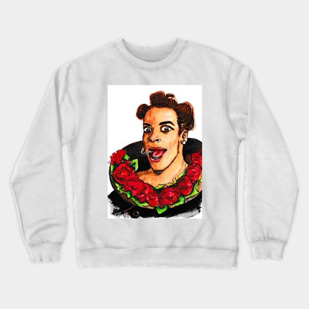 Ruby Rhod Crewneck Sweatshirt by Svetlana Pelin